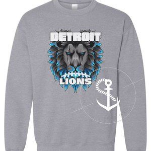 DETROIT LIONS FOOTBALL CREWNECK SWEATSHIRT SIZES 2XL-4XL
